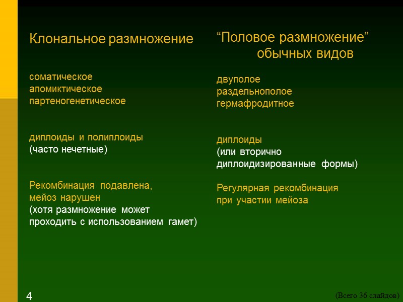 “Половое размножение”     обычных видов  двуполое раздельнополое гермафродитное  